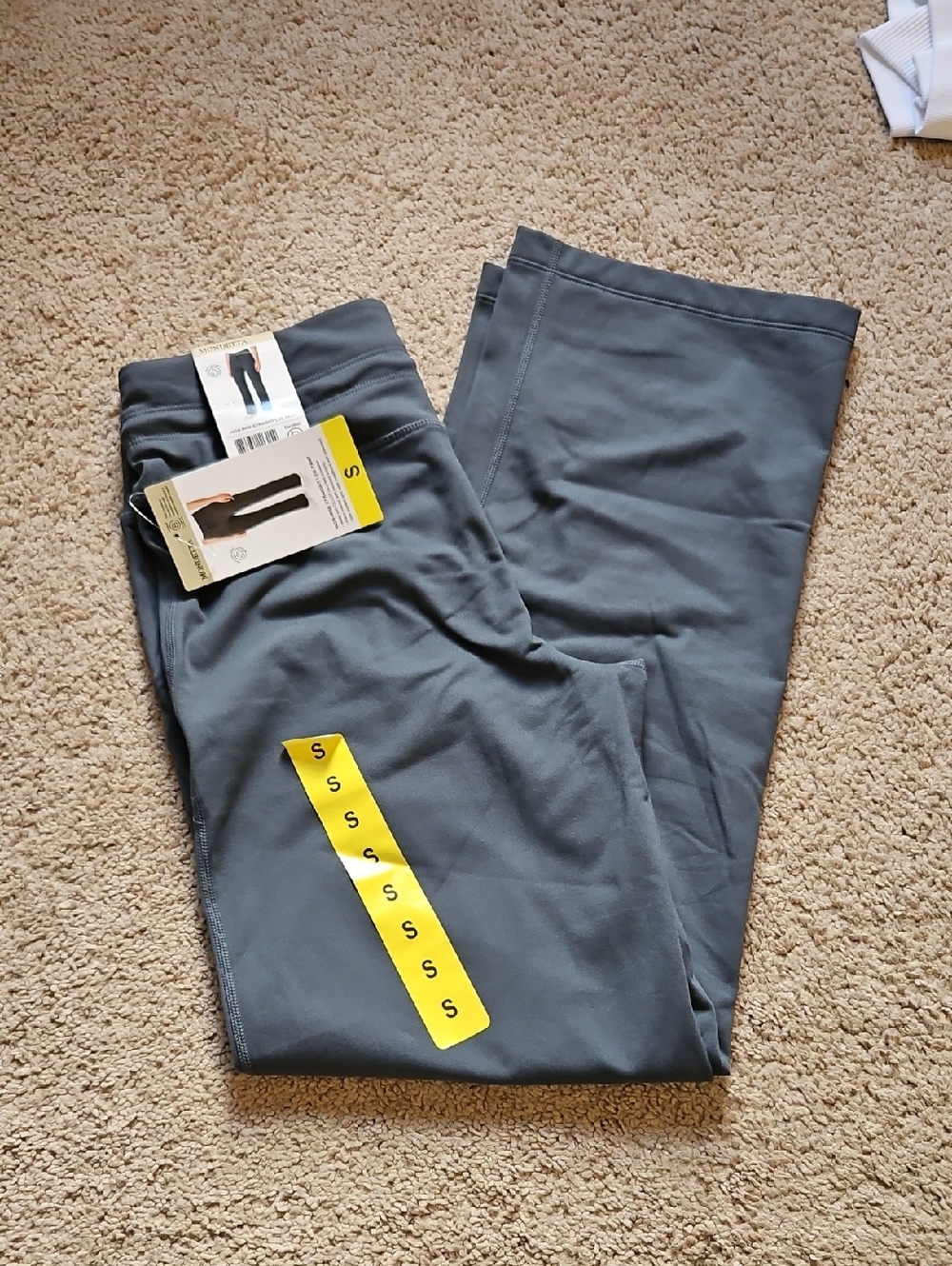 NEW! Mondetta Gray High Rise Straight Leg Pant - Picture 6 of 15